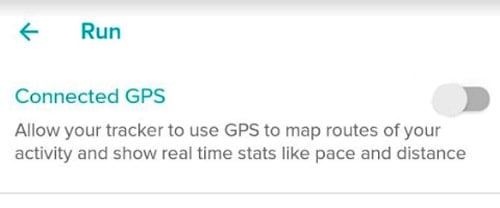 turn off GPS on Fitbit Blaze and Charge via the Fitbit app