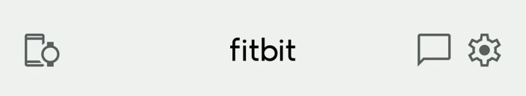 Fitbit app top settings, messages, and devices