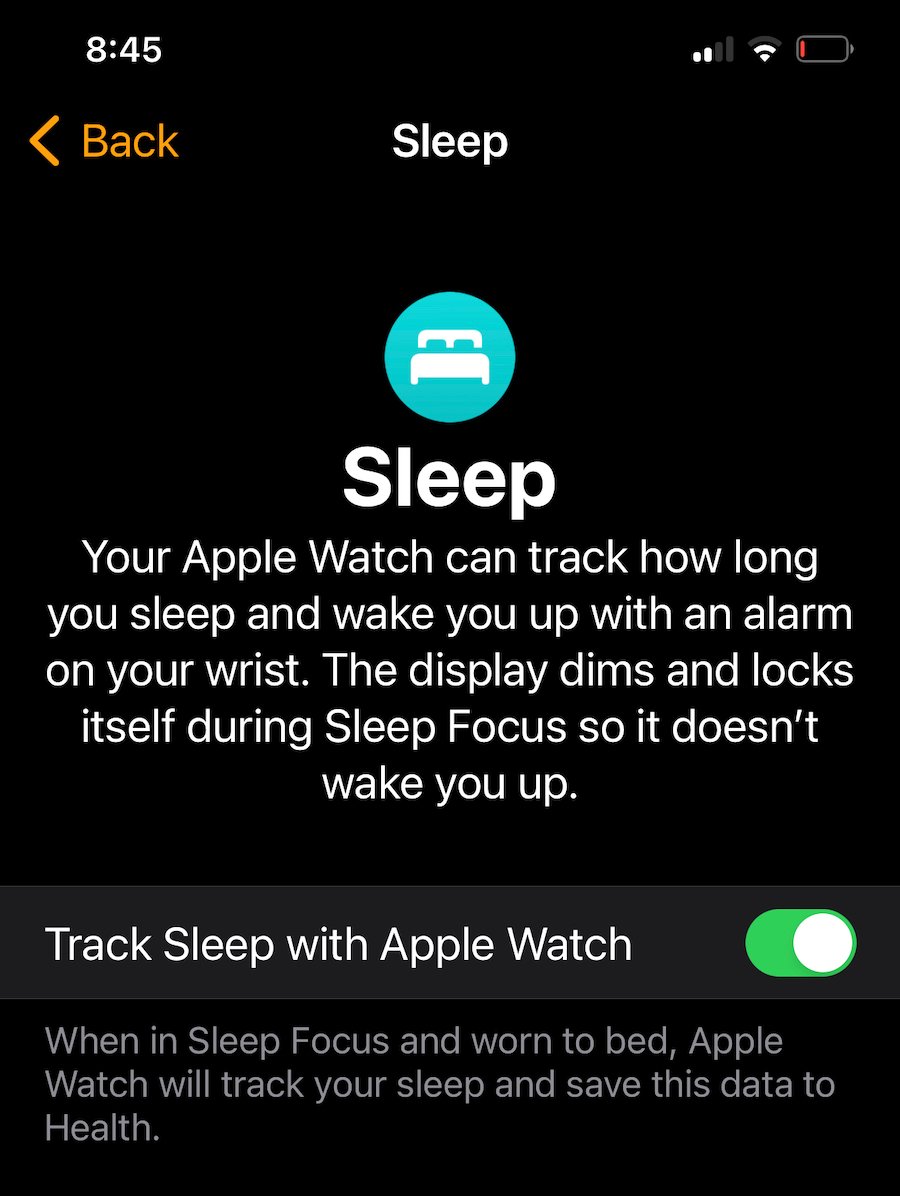 Track Sleep with Apple Watch