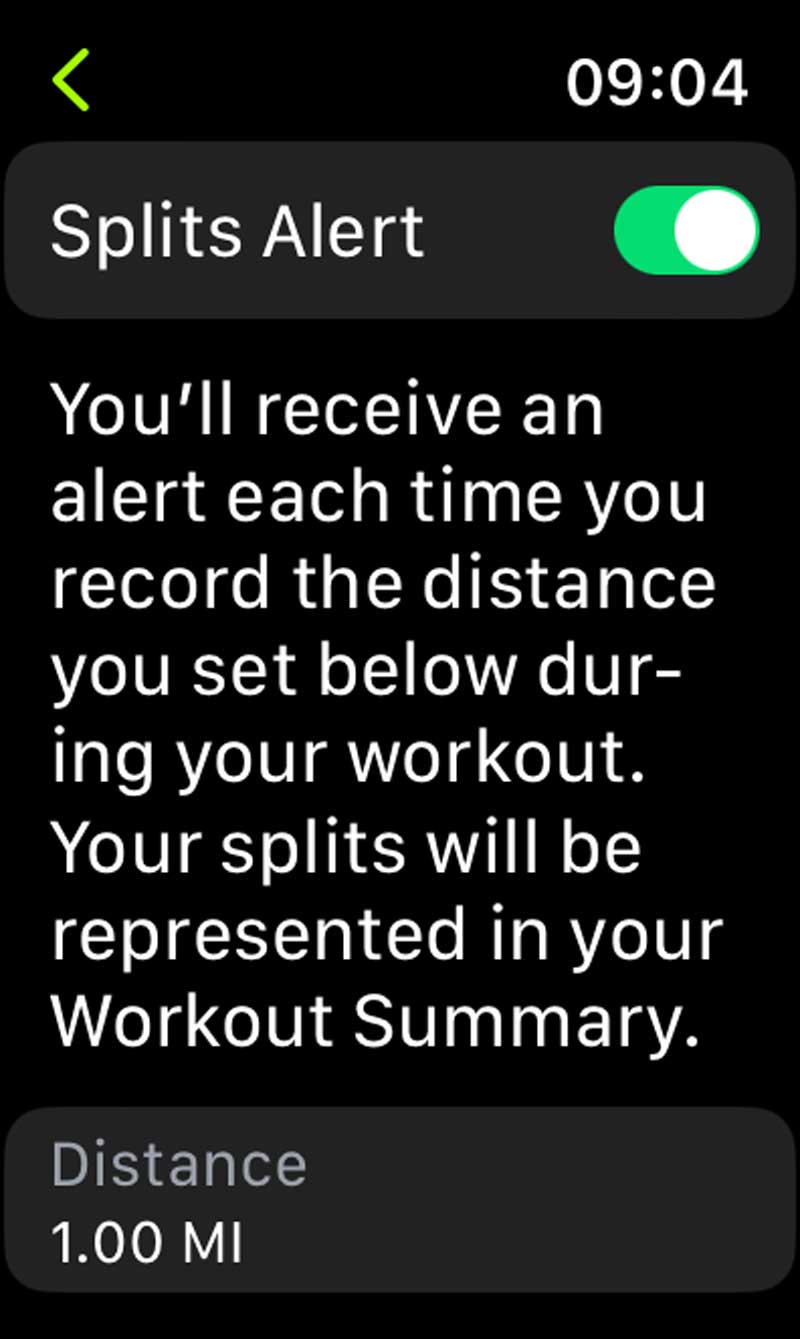 How to turn on or off Apple Watch Workout app alerts like splits, heart