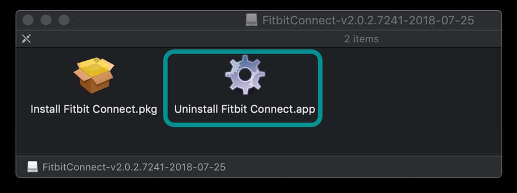 Remove Fitbit Connect app from a Mac