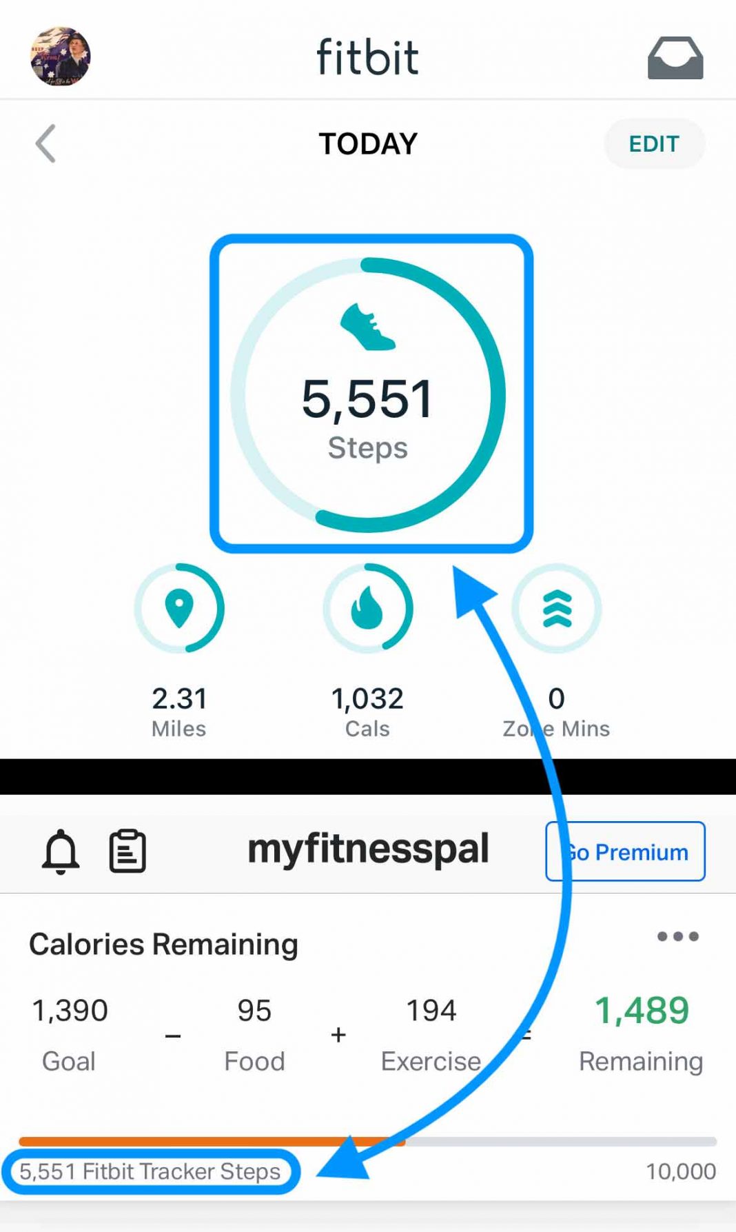 How to connect and sync MyFitnessPal (MFP) with Fitbit MyHealthyApple