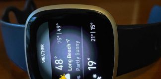 Fitbit Versa 3 Weather app