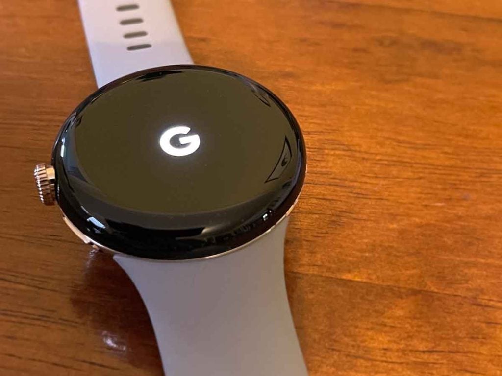 Google Pixel Watch white G icon