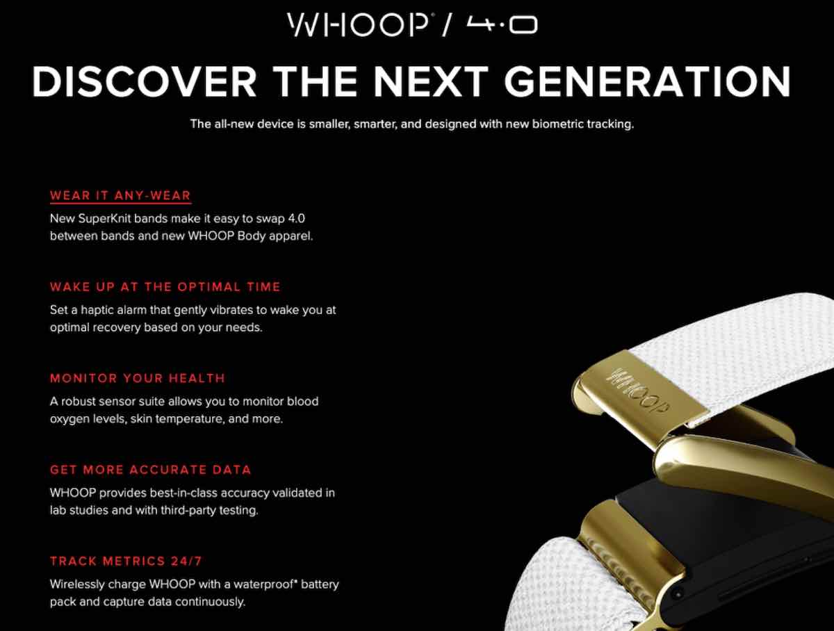 WHOOP announces the release of the new WHOOP Band 4.0. Here are its key