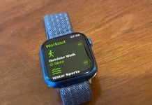 Workouts app on Apple Watch