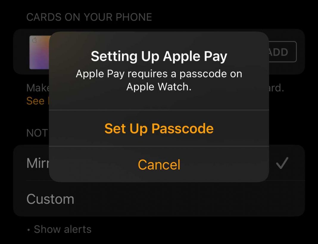 Apple Pay not showing up or working on Apple Watch MyHealthyApple