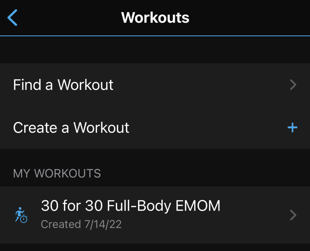 How to use premade or custom workouts in the Garmin Connect app