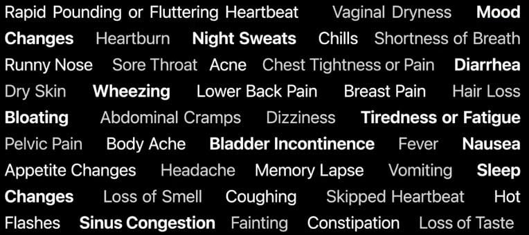 iOS 14 Health Symptoms