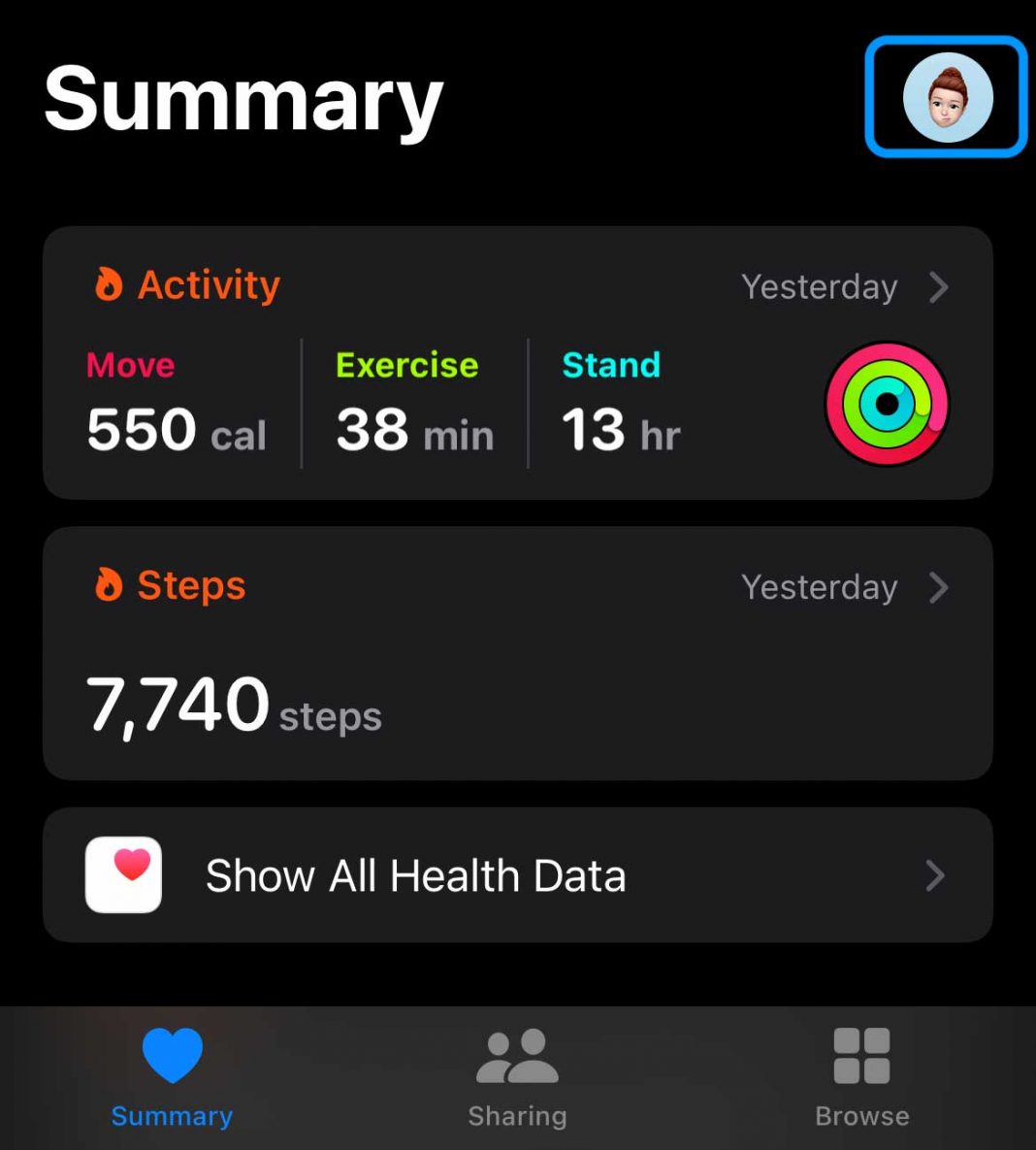 Sudden drop or change in cardio fitness score (VO2 max) on your Apple