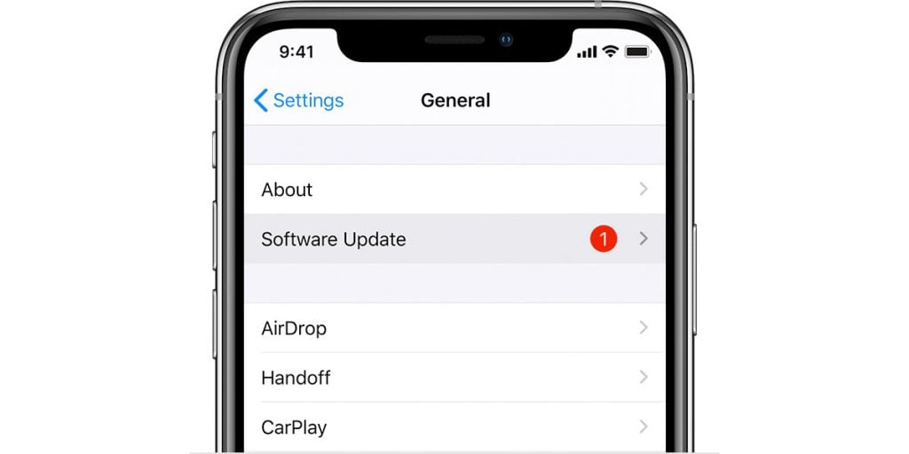 software update iPhone