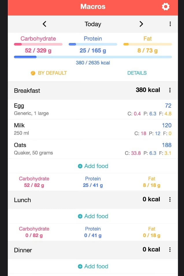 Macros App - Calorie Counter