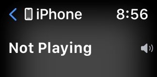 apple watch now playing not playing